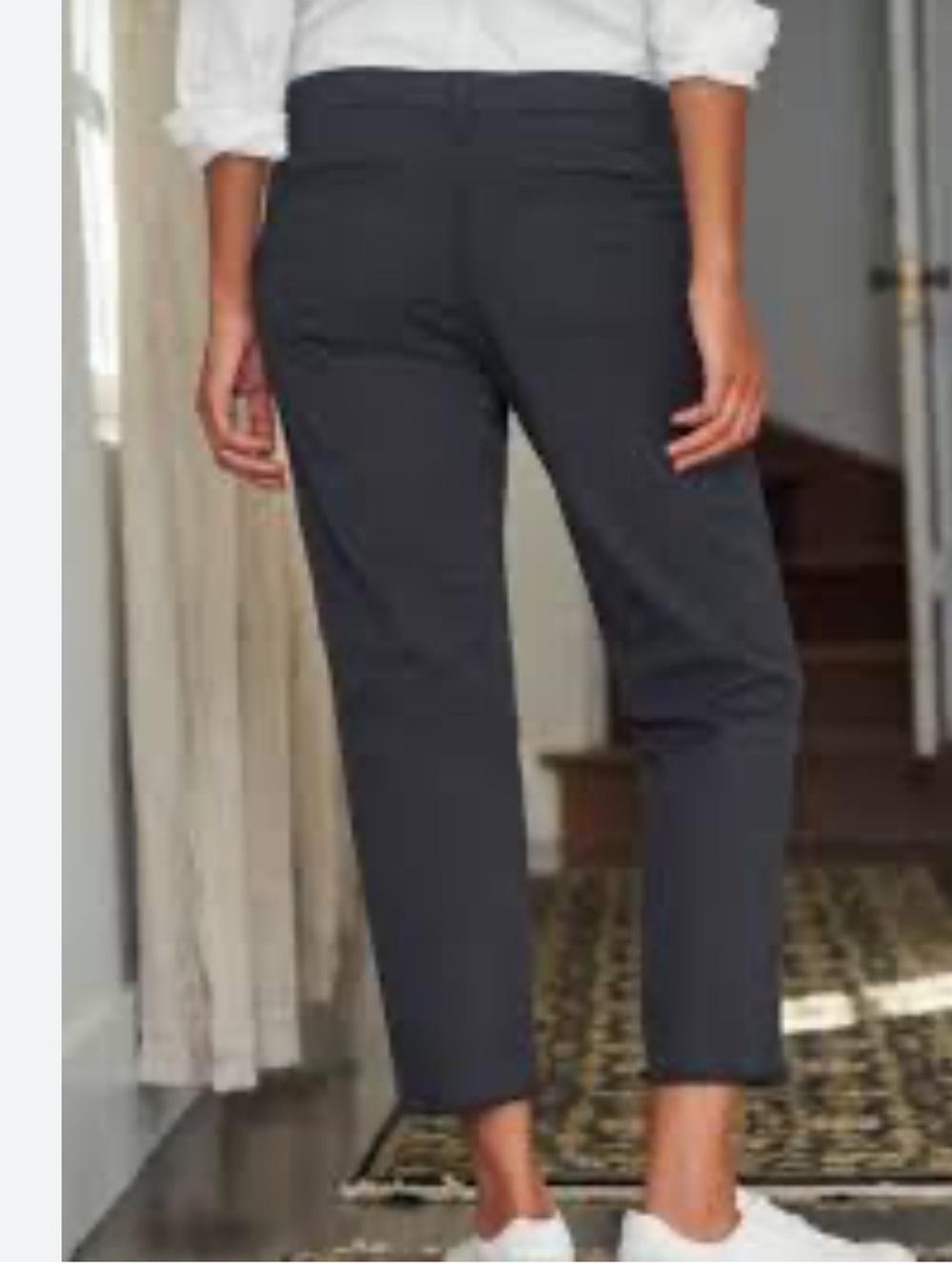 Frank & Eileen Wicklow Italian Chino Cotton Blend Trouser 8 in Charcoal Gray - Picture 5 of 13